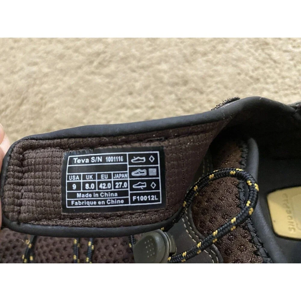 Teva Men's Forebay Hiking Sandal Brown Mesh Gorpcore Techwear Men’s Size 9